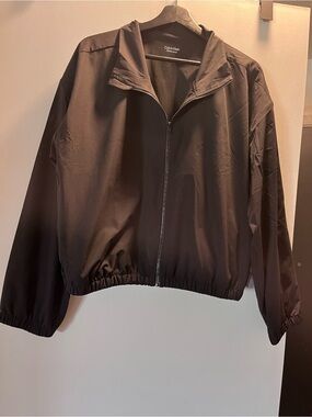 Calvin Klein Black Lightweight Zip Bomber Jacket